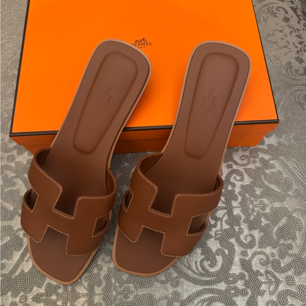 Hermes Brown Sandals